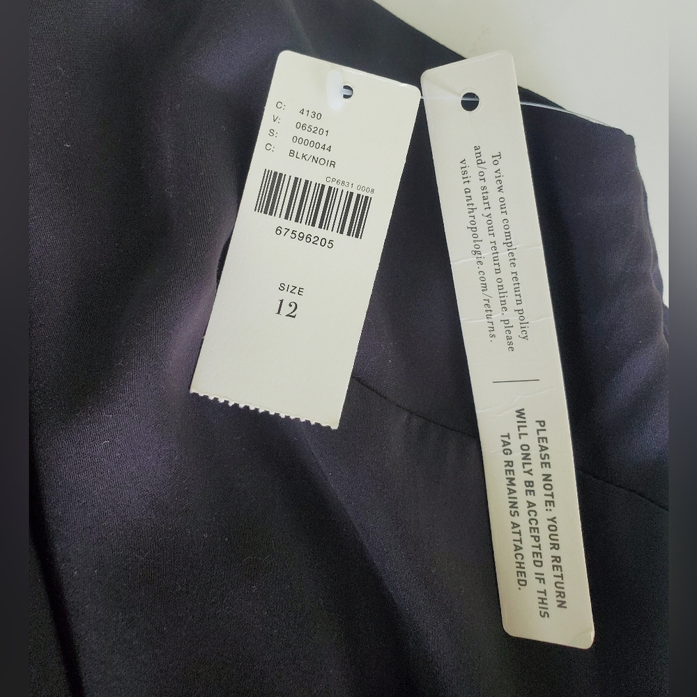 NWT Anthropologie Black Cutout Halter Mix Up Mini Dress Cocktail Asymmetrical - Picture 6 of 16